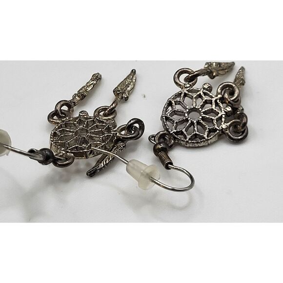 Dream Catcher Earring Silver tone Fashion Earrings 2inDream Catcher Earring Silv - Picture 3 of 5